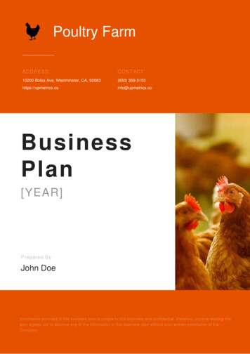Poultry Farm Business Plan Example Upmetrics