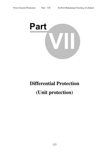 Differential Protection (Unit Protection)