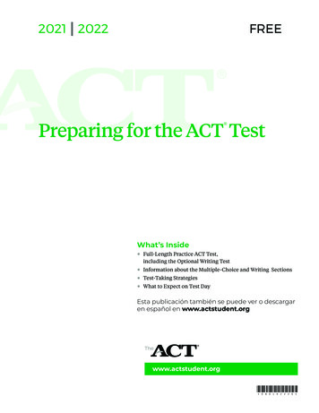 Preparing For The ACT 2021–2022