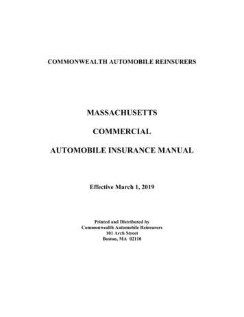 Massachusetts Commercial Automobile Insurance Manual