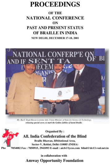 I NATIONAL CONFERP'E ON Bl AND IF SENT TA OF 