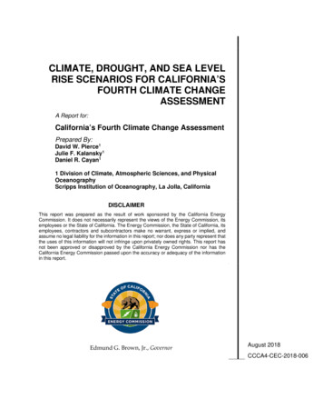 Climate, Drought, And Sea Level Rise Scenarios For .