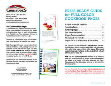 PRESS-READY GUIDE For FULL-COLOR COOKBOOK PAGES