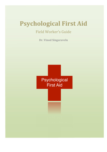 Psychological First Aid - Disaster Relief