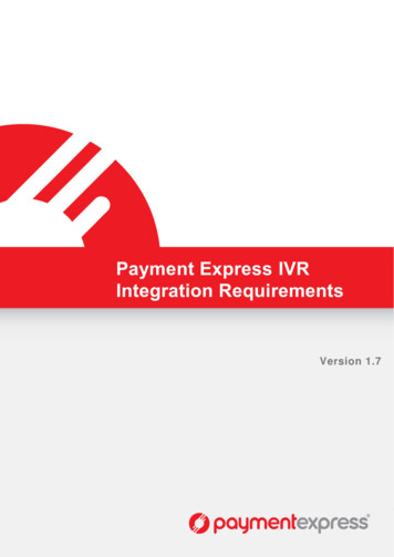 Payment Express IVR Integration Requirements