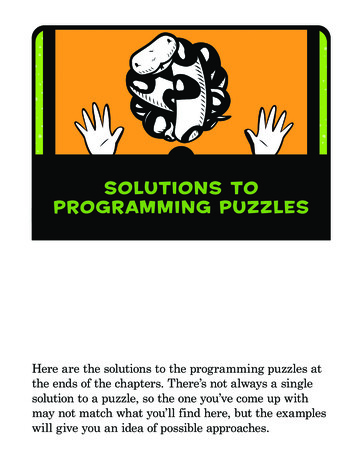 SolutionS To Programming PuzzleS