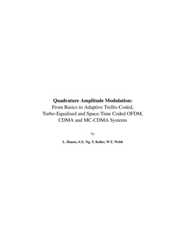 Quadrature Amplitude Modulation: From Basics To Adaptive Trellis-Coded .