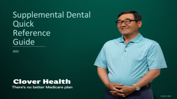 Supplemental Dental Quick Reference Guide