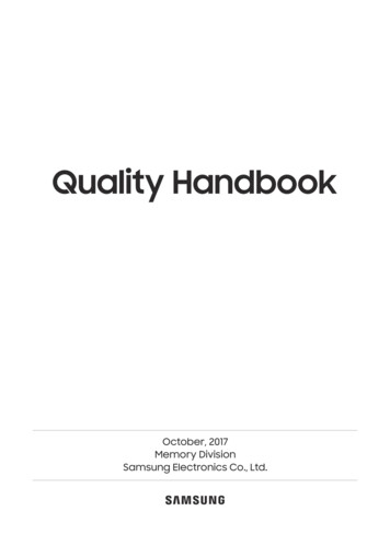 Quality Handbook 180109 수정사항반영 - Samsung Us