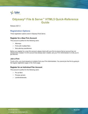 Odyssey File & Serve HTML5 Quick-Reference Guide