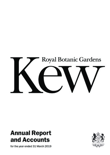 Annual Report And Accounts - Royal Botanic Gardens, Kew