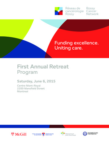 First Annual Retreat Program - McGill