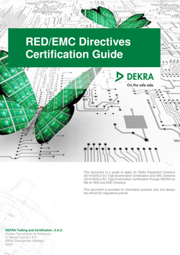 RED/EMC Directives Certification Guide