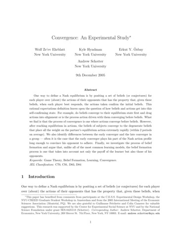 Convergence: An Experimental Study