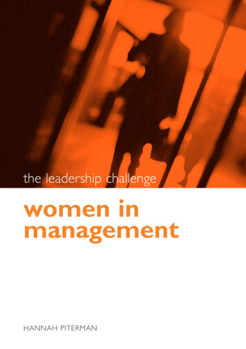The Leadership Challenge Women In Management