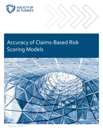 Accuracy Of Claims-Based Risk Scoring Models