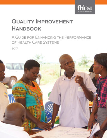Quality Improvement Handbook - FHI 360