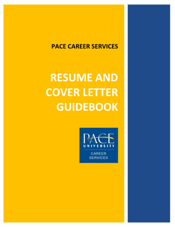 Resume Cover Letter Guidebook - Pace University