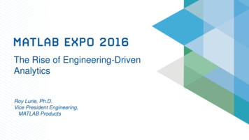 The Rise Of Engineering-Driven Analytics - MathWorks