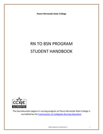 Rn To Bsn Program Student Handbook - Phsc