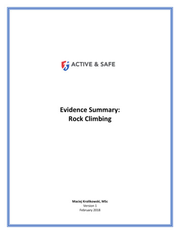 Evidence Summary: Rock Climbing - Active & Safe