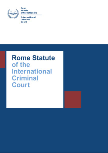 Rome Statute International Criminal