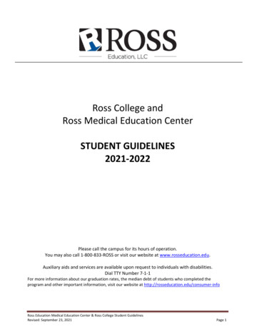STUDENT GUIDELINES 2021 2022 - Ross Education