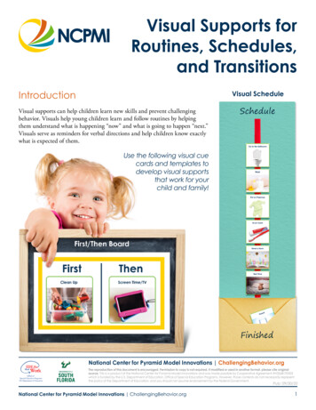Visual Supports For Routines, Schedules, And Transitions