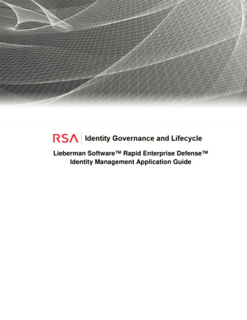 Lieberman Software Rapid Enterprise Defense Identity Management .
