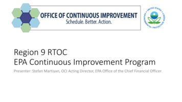 Region 9 RTOC EPA Continuous Improvement Program