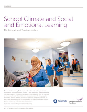 School Climate And Social And Emotional Learning