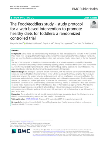 The Food4toddlers Study - Study Protocol For A Web-based .