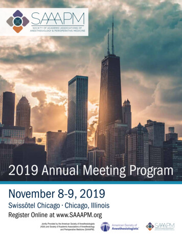 2019 Annual Meeting Program - Saaapm 