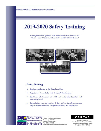 2019-2020 Safety Catalog - North Country Chamber