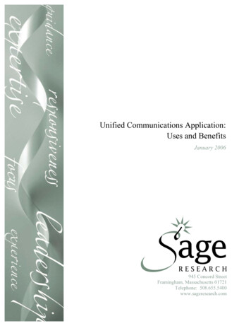 Unified Communications Application: Uses And Benefits - Cisco