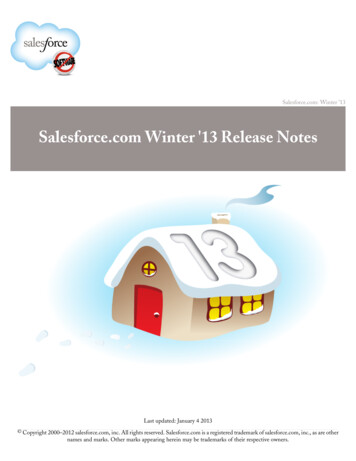 Salesforce Winter '13 Release Notes - Hostgator.co.in