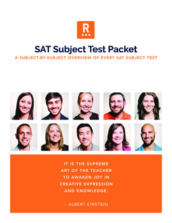 SAT Subject Test Packet 2017