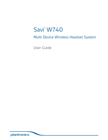 User Guide Multi Device Wireless Headset System