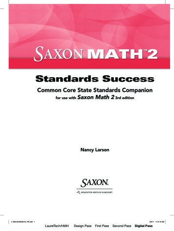 Saxon Math 2 Lessons And Standards - Pueblo County School .