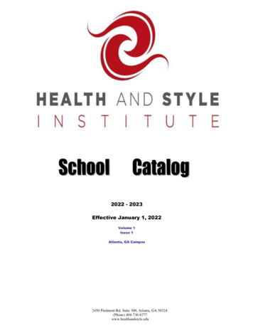 2023 Effective January 1, 2022 - Health And Style Institute