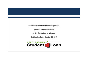 South Carolina Student Loan Corporation Student Loan Backed Notes 2010 .