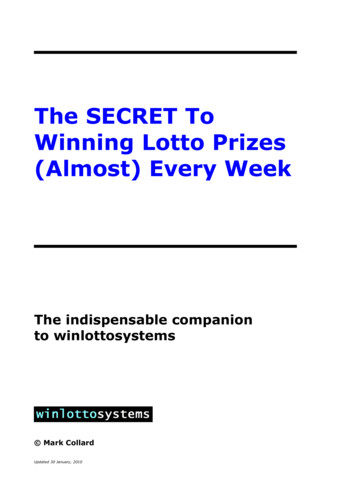 The SECRET To Winning Lotto Prizes (Almost) Every Week