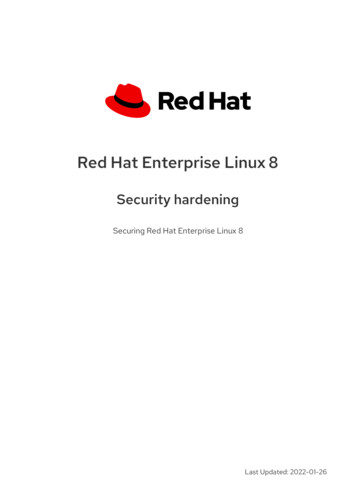 Red Hat Enterprise Linux 8 Security Hardening