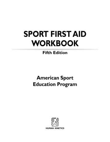 Sport FirSt Aid Workbook - Asep 
