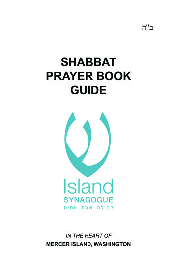 SHABBAT PRAYER BOOK GUIDE - ShulCloud