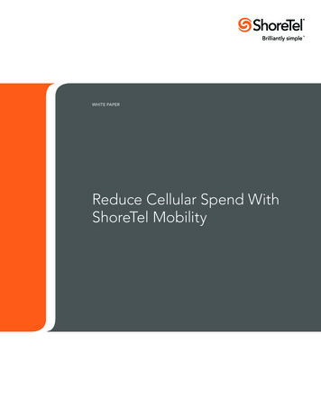 Reduce Cellular Spend With ShoreTel Mobility