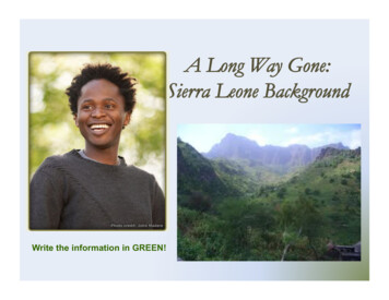 A Long Way Gone: Sierra Leone Background