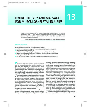 HYDROTHERAPY AND MASSAGE FOR MUSCULOSKELETAL 