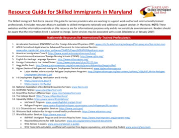Resource Guide For Skilled Immigrants In Maryland