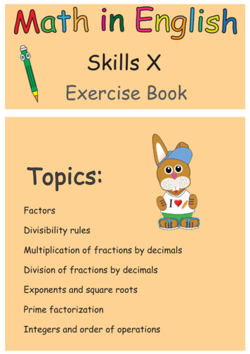 Skills X: Grade 6 Math Exercise Book